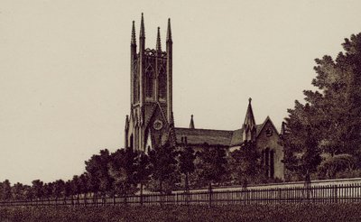Christchurch, Cheltenham (litografia) autorstwa English School