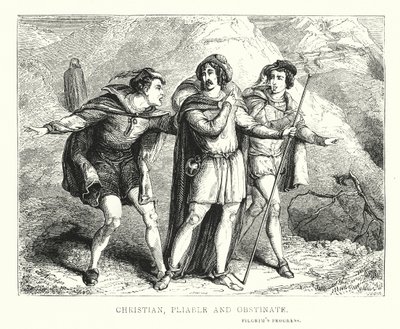 Chrześcijanin, giętki i uparty (grawerunek) autorstwa English School