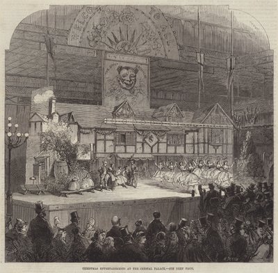Świąteczne rozrywki w Crystal Palace (grawerowanie) autorstwa English School