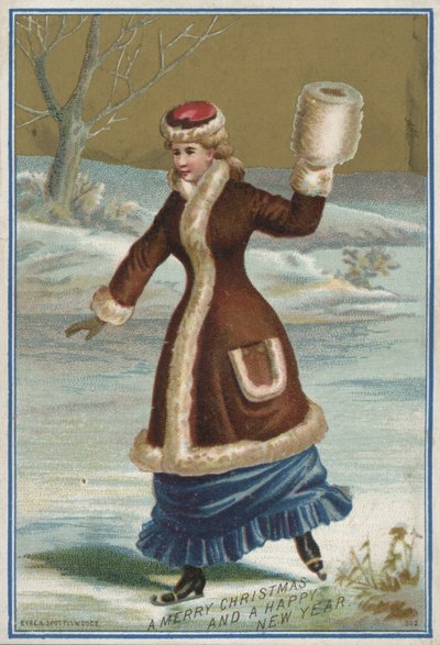 Kartka świąteczna (chromolitho) autorstwa English School