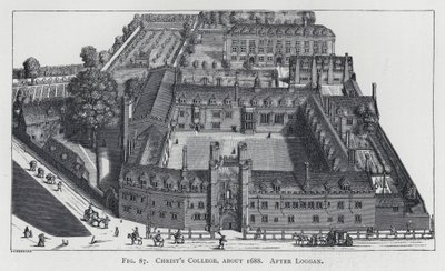 Kolegium Chrystusa, około 1688, według Loggan autorstwa English School