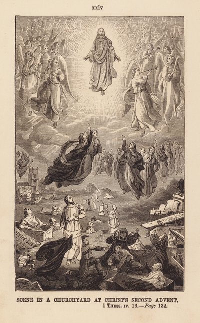 Drugie przyjście Chrystusa (rycina) autorstwa English School