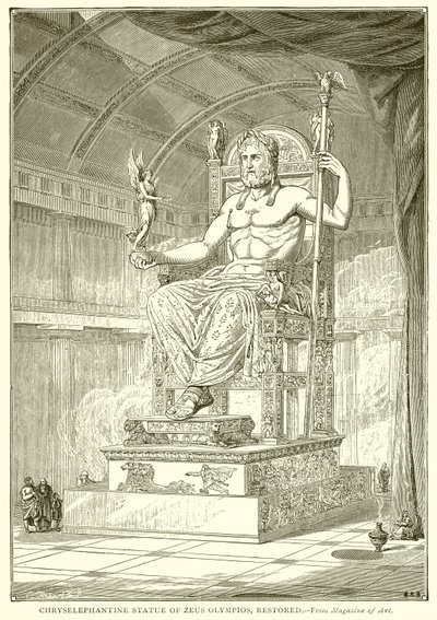 Chryselefantyna Statie Zeusa Olympiosa, Restorid autorstwa English School