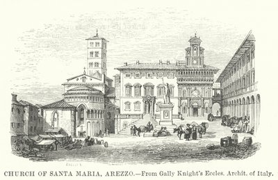 Kościół Santa Maria, Arezzo (rycina) autorstwa English School