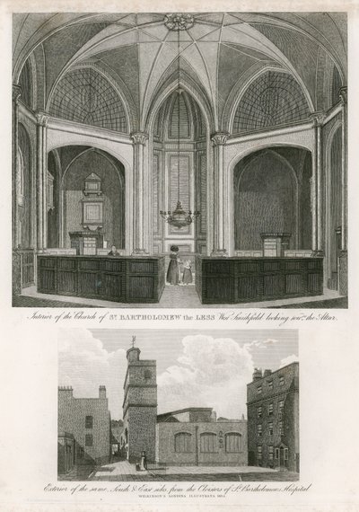 Kościół św Bartłomieja Mniejszego, West Smithfield autorstwa English School