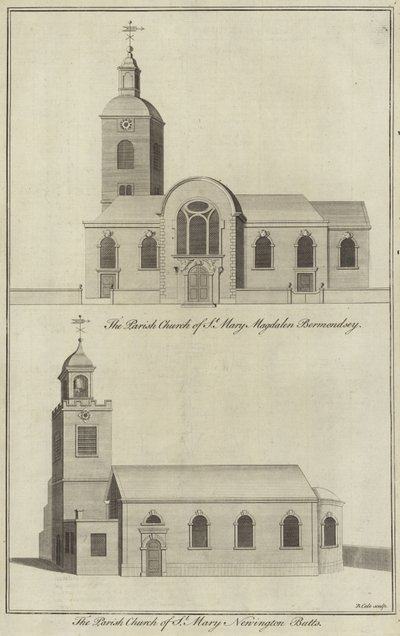 Kościół Św. Marii Magdaleny, Bermondsey i Kościół Św. Marii, Newington Butts autorstwa English School