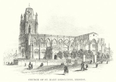 Kościół St Mary Redclyffe, Bristol (grawerunek) autorstwa English School