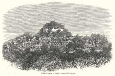Okrągła pagoda w Mengun (grawerunek) autorstwa English School