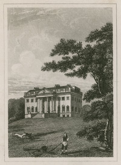 Claremont House, Esher, Surrey (grawerowanie) autorstwa English School