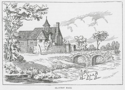 Clayton Hall (litografia) autorstwa English School