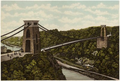Clifton Suspension Bridge (kolor lito) autorstwa English School