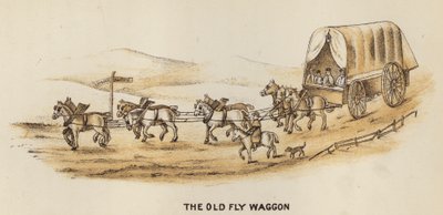 Trenerzy i coaching: The Old Fly Waggon (litografia) autorstwa English School