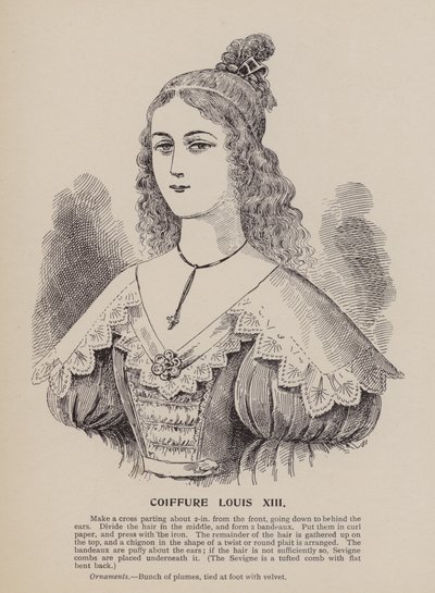 Fryzura Ludwika XIII (rycina) autorstwa English School