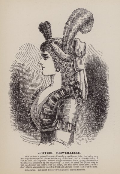 Coiffure Merveilleuse (grawerunek) autorstwa English School