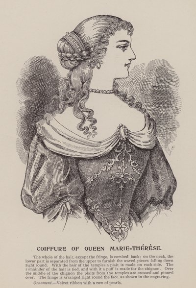 Fryzura królowej Marii Teresy (rycina) autorstwa English School