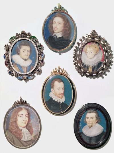 Zbiór miniatur, Ltor, górny rząd: Fryderyk V (1596-1632) elektor palatyn, król czeski autorstwa English School