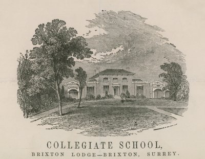 Szkoła Kolegiata, Brixton Lodge, Brixton, Surrey autorstwa English School
