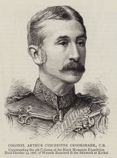 Pułkownik Arthur Chichester Krzywołap (grawerowanie) autorstwa English School