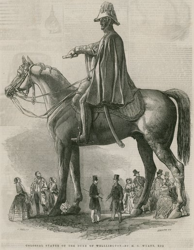 Kolosalny posąg księcia Wellington autorstwa MC Wyatt autorstwa English School