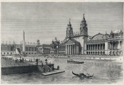 Światowa Wystawa Kolumbijska lub Światowa Wystawa Kolumbijska, Wystawa w Chicago 1893: hala maszyn – Grawer 1893 z „”Grafika”” – Wystawa Światowa 1893 autorstwa English School