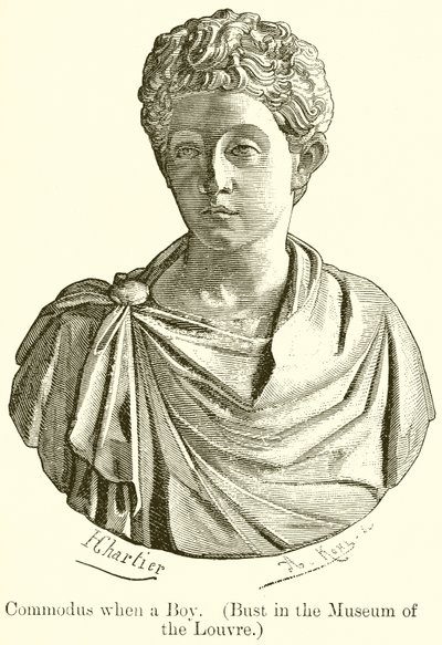 Commodus jako chłopiec. (Popiersie w Muzeum Luwru) autorstwa English School