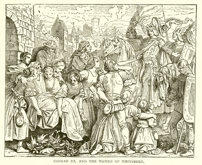 Konrad III i kobiety z Weinsbergu autorstwa English School
