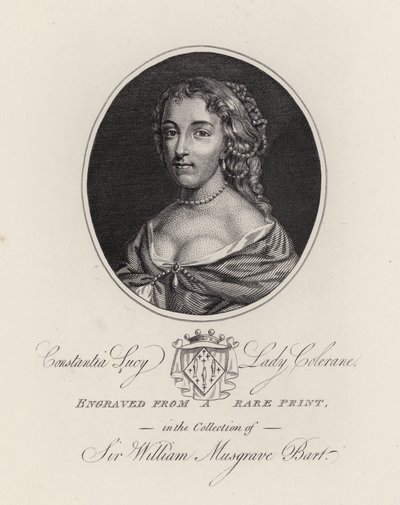 Constantia Lucy, Lady Colerane (grafika) autorstwa English School