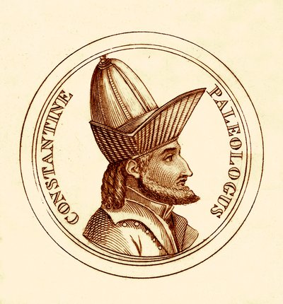 Constantine Paleologus, ilustracja z The Universal Historical Dictionary autorstwa George