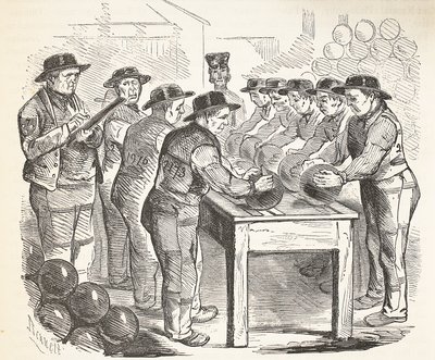 Skazańcy skrobani, ilustracja z The Criminal Prisons of London i Scenes from Prison Life autorstwa Henry