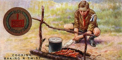 Odznaka umiejętności kucharza dla harcerzy – Pieczenie twista, 1929 autorstwa English School