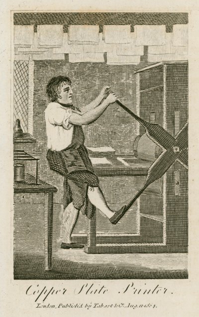 Drukarka do blachy miedzianej (grawerowanie) autorstwa English School
