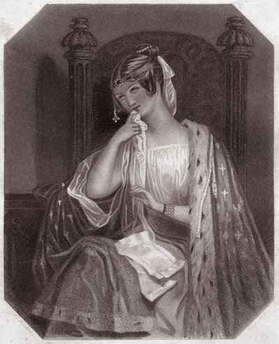 Cordelia (Król Lear) (Król Lear) - w - „Galeria Kobiet Szekspira, kolekcja czterdziestu pięciu poważnych portretów wczesnych artystów londyńskich, wzbogacona uwagami krytycznymi i literackimi”” około 1838 r. - z „Galeria kobiet z Szekspir, Kolekcja autorstwa English School