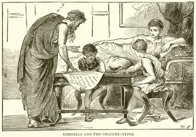 Kornelia i Gracchi — Typy autorstwa English School