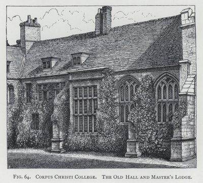 Corpus Christi College, stara hala i loża mistrza autorstwa English School
