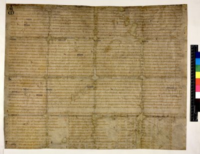 Bawełna Augusta ii. 38 f.1 Przywrócenie wolności Abingdon, 993 (tusz na welinie) autorstwa English School