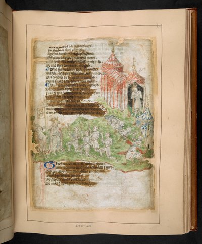 Cotton MS Tiberius A VII/1 fol. 75r, koniec XV w. (pergamin) autorstwa English School