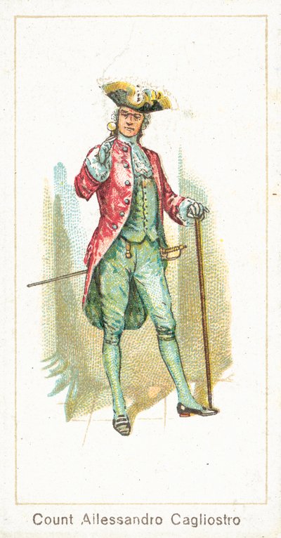 Hrabia Allessandro Cagliostro (chromolit) autorstwa English School