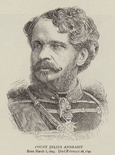 Hrabia Julius Andrassy (grafika) autorstwa English School