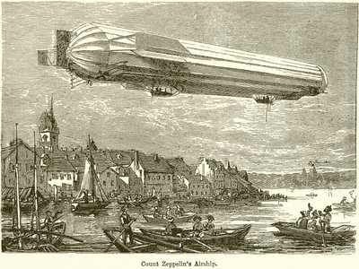 Sterowiec Count Zeppelins autorstwa English School
