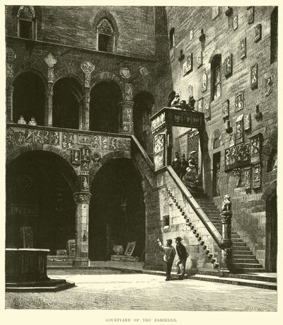 Dziedziniec Bargello autorstwa English School