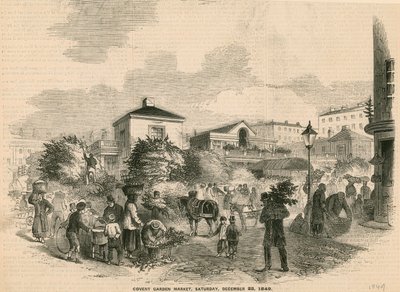 Targ w Covent Garden, 22 grudnia 1849 autorstwa English School