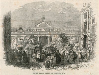Covent Garden Market, Londyn, w Wigilię autorstwa English School