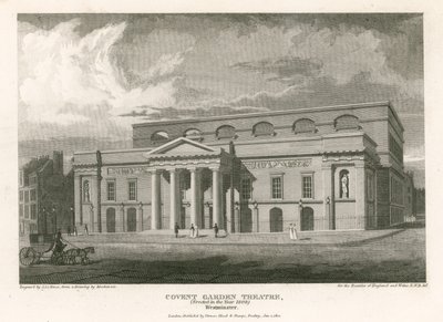 Teatr Covent Garden, Westminster, Londyn (grawerunek) autorstwa English School