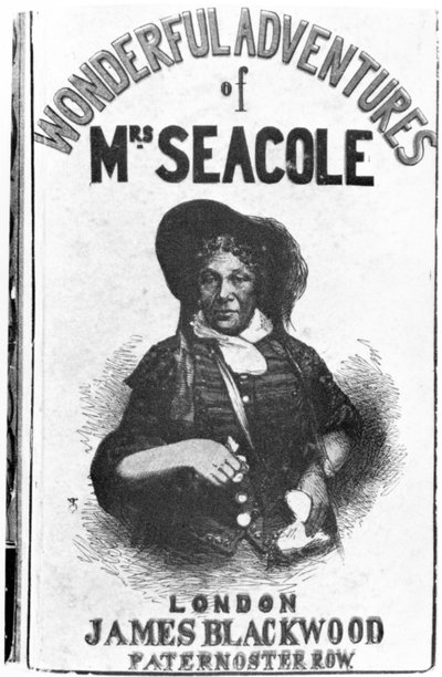 Okładka pierwszego wydania The Wonderful Adventures of Mrs Seacole, wydanego przez Jamesa Blackwooda z Paternoster Row, 1857 autorstwa English School
