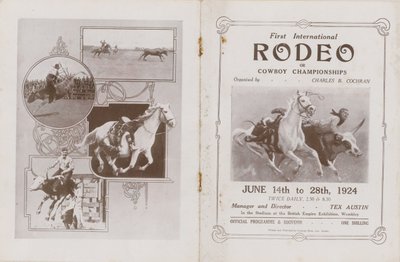 Okładka programu pierwszego międzynarodowego Rodeo autorstwa English School