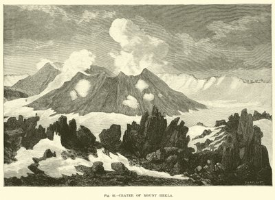 Krater góry Hekla autorstwa English School