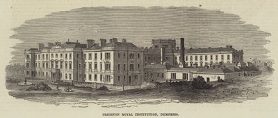 Crichton Royal Institution, Dumfries (grawerowanie) autorstwa English School