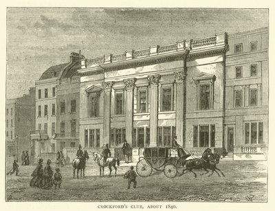 Klub Crockforda, ok. 1840 (grawerowanie) autorstwa English School
