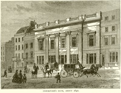 Klub Crockfords, około 1840 autorstwa English School