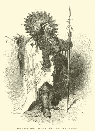 Crow Chief, z Gór Skalistych, w galowej sukience autorstwa English School